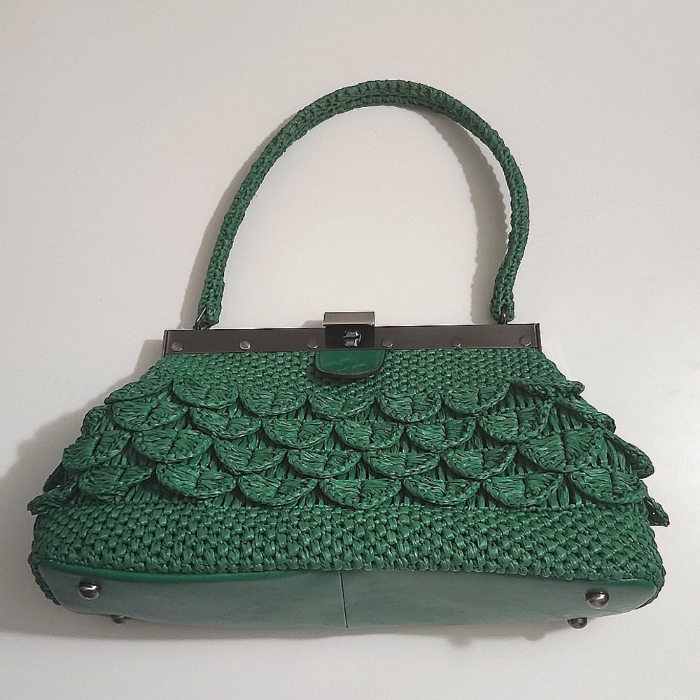 Patricia Nash Green Woven Handbag
